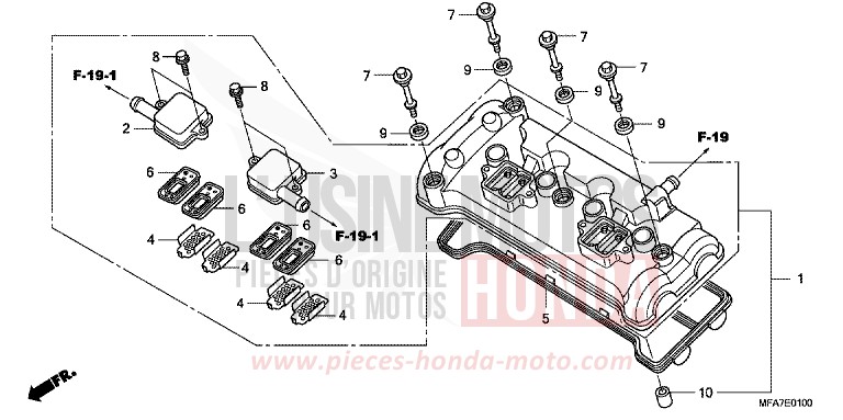 CYLINDER HEAD COVER for CBF1000 ABS CANDY XENON BLUE (PB324) from 2006